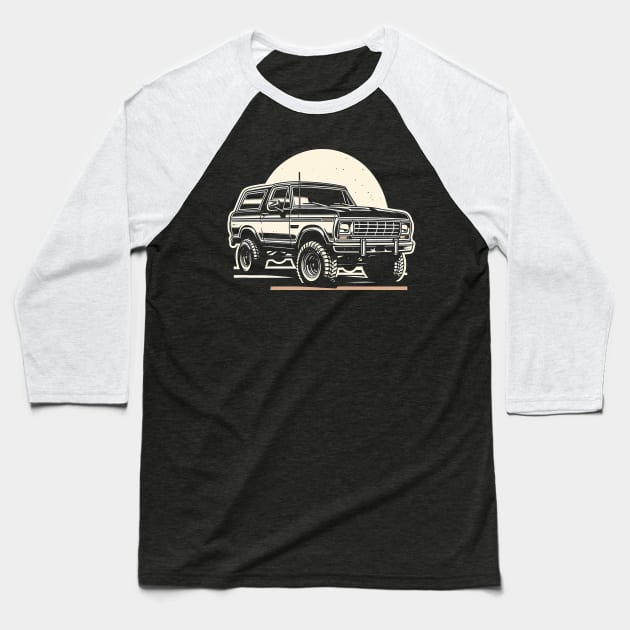 Ford Bronco Baseball T-Shirt by TaevasDesign